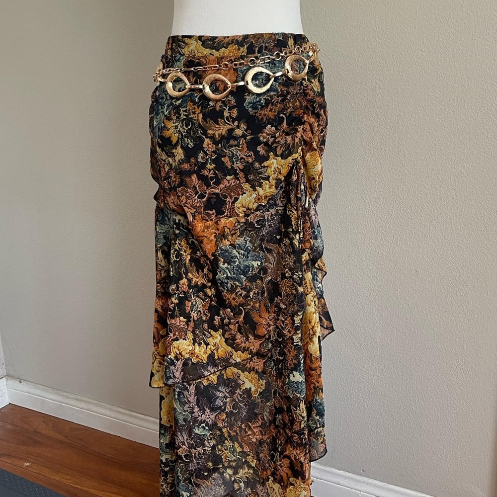 Floral Patterned Women's Skirt Size S